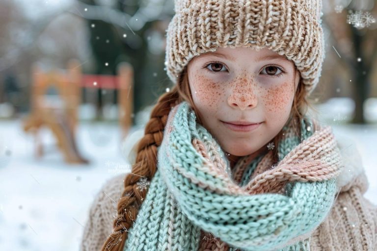 Ensemble bonnet echarpe gants fille