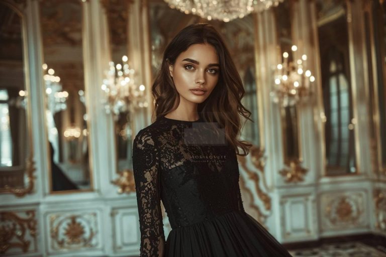 Robe noire manche longue, toujours aussi classe et élégante